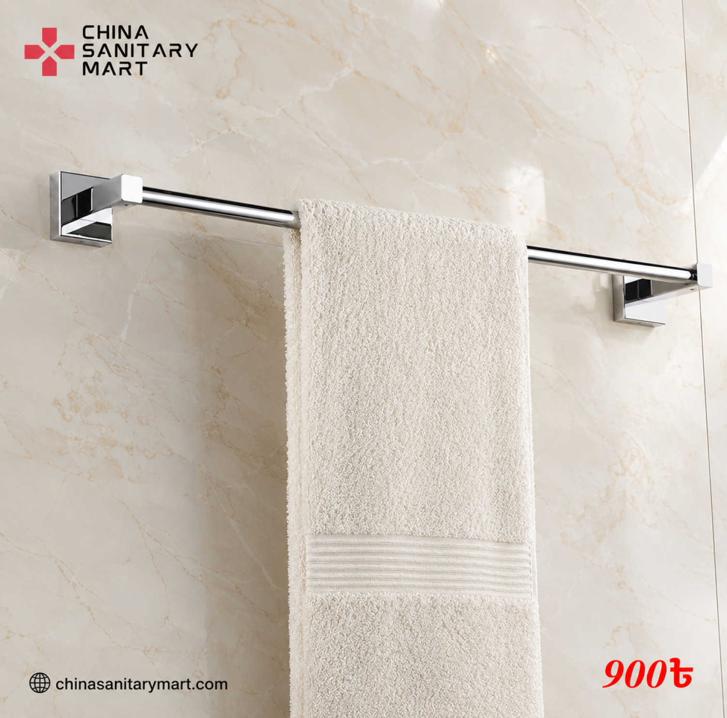 Single Towel Rail Silver, brass single towel rail, chrome bathroom towel holder, wall mounted towel rack, silver towel rail, premium brass bathroom accessory, modern bathroom towel holder
