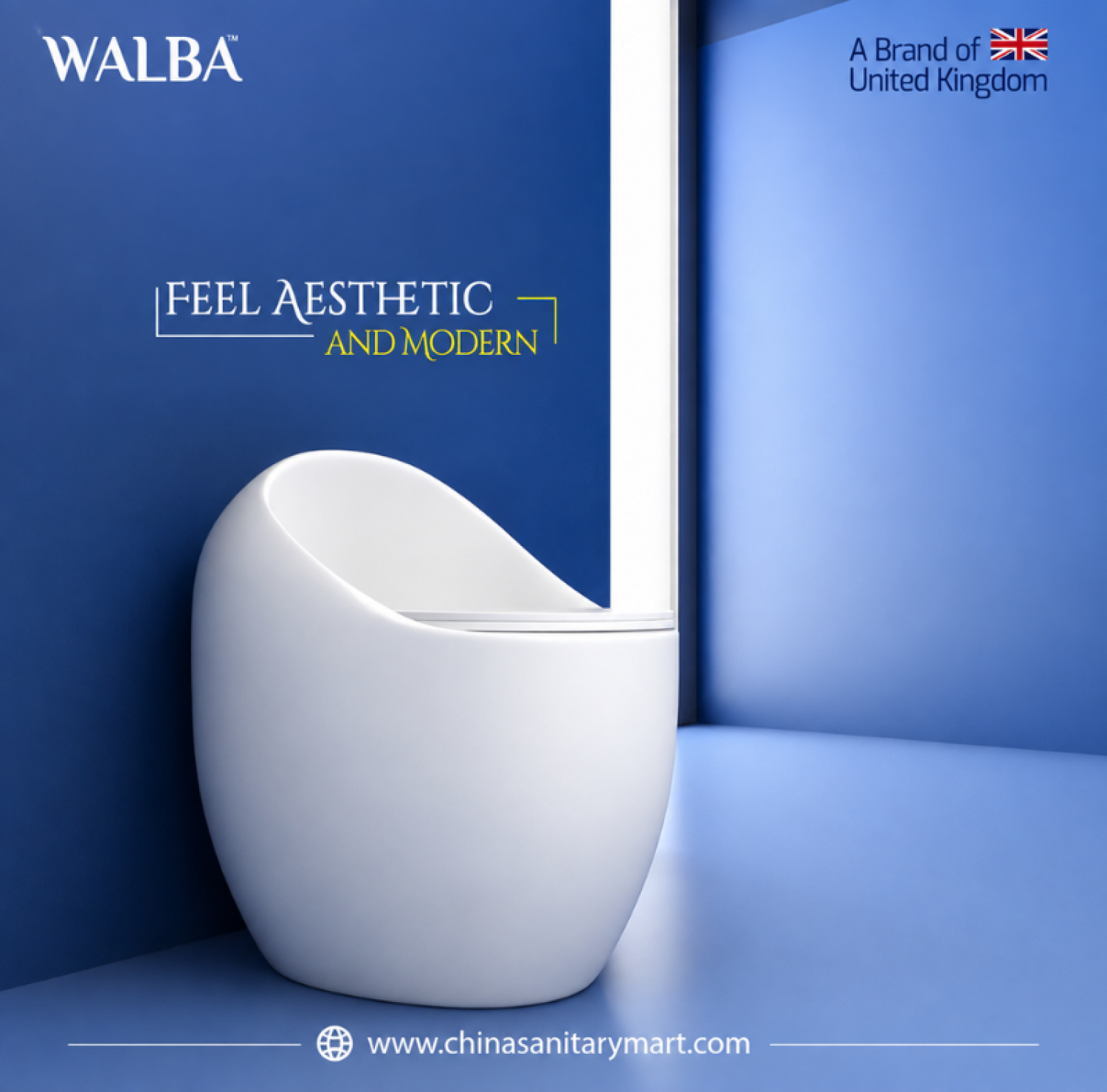 Walba Egg Shape Commode White D02, Walba D02 one piece toilet, egg shape white commode, modern one piece commode, S trap toilet 300mm, premium white toilet, Walba bathroom toilet