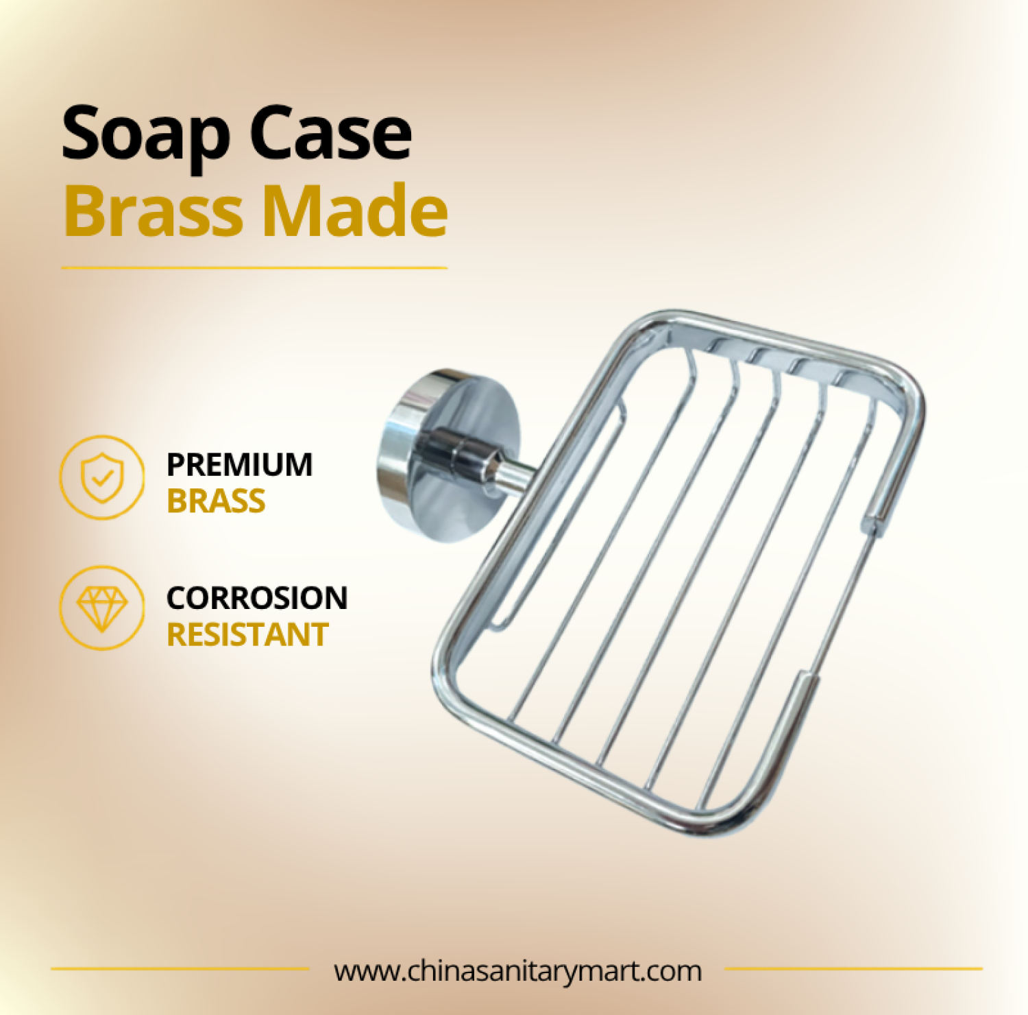 AST Net Soap Case Silver, silver brass soap holder, chrome net soap case, wall mounted bathroom soap holder, AST bathroom accessories, brass net soap dish