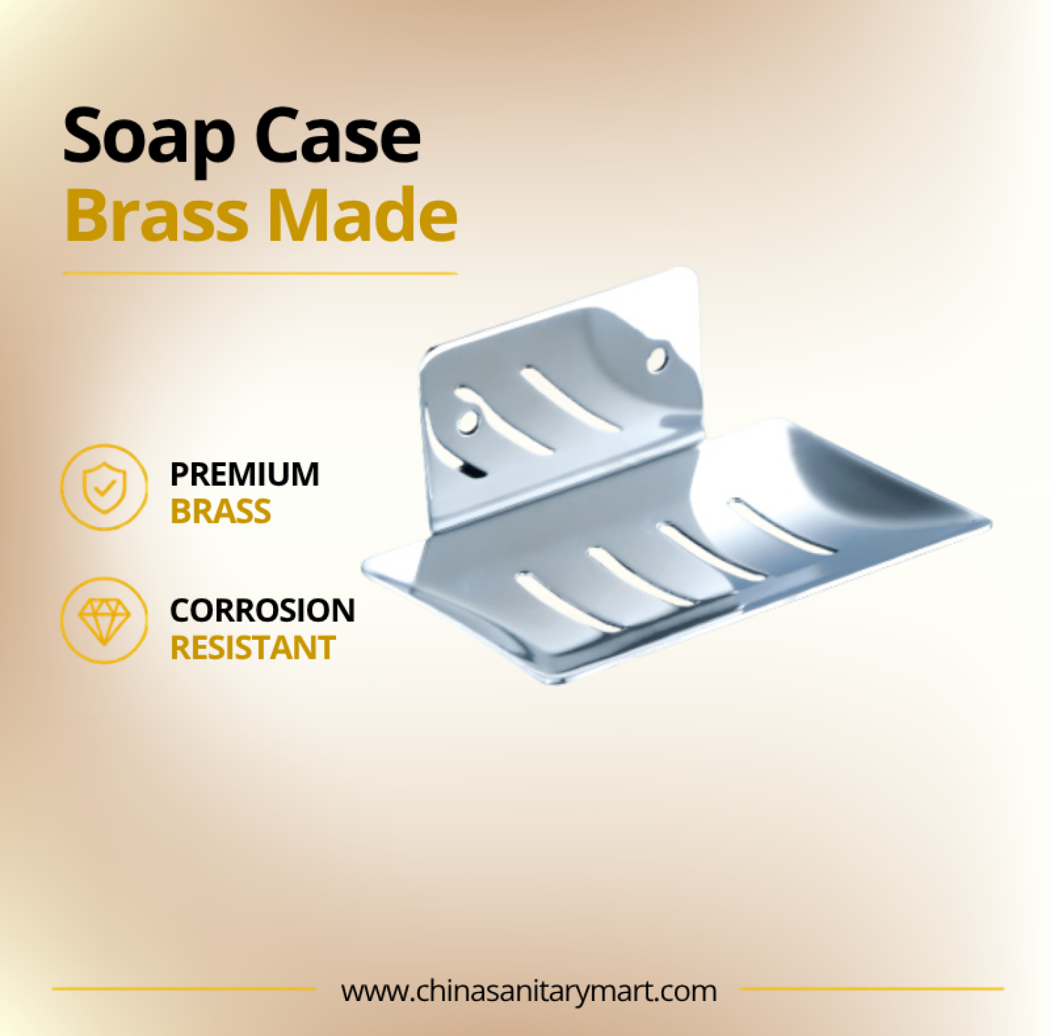 AST Soap Case Silver, silver brass soap holder, chrome wall mounted soap case, bathroom soap dish, AST bathroom accessories, wall mounted brass soap holder