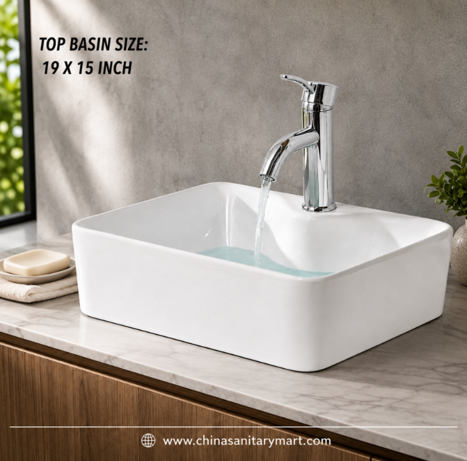 Premium Table Top Basin (19x15 inch)
