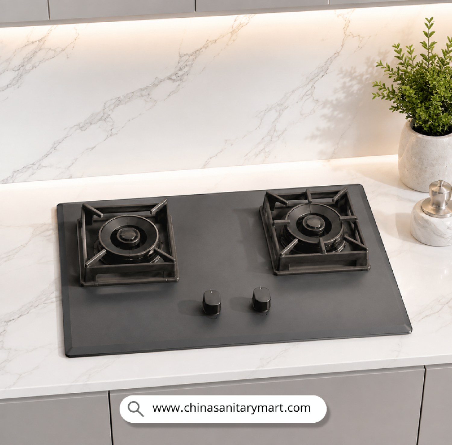 Black & Decker  2 Burners  Ceramic Panel  Matt Black  Gas Stove  Kitchen Appliances  Safety Device  China Sanitary Mart