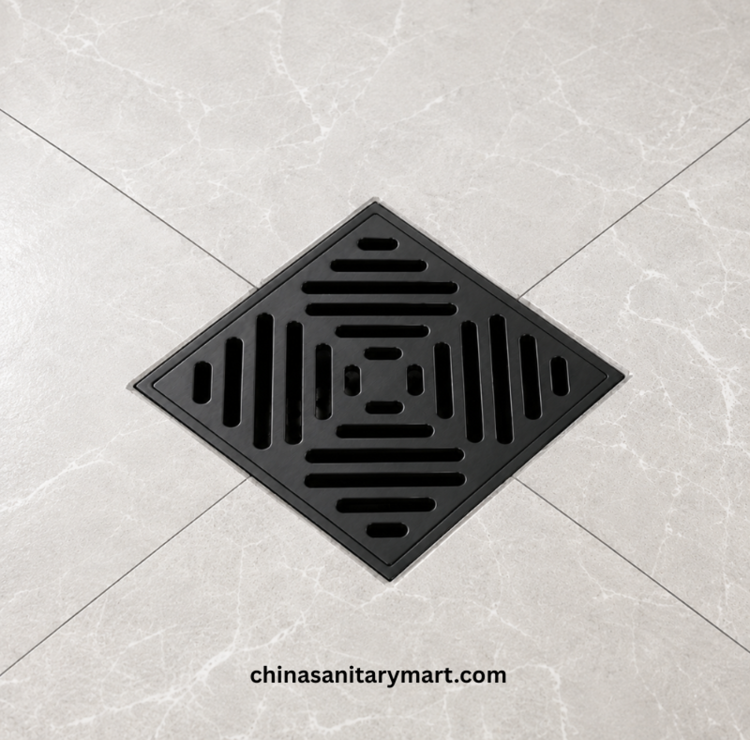 5x5 Inch MCN Heavy M2 Brass MB Matte Black Bathroom Floor Drain, MCN brass floor drain, matte black bathroom drain, heavy duty shower drain