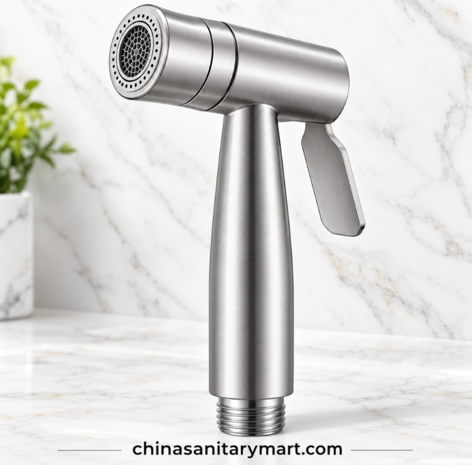 Mecan Two Mode Push Shower SS Matte, stainless steel bidet spray, dual mode push shower, Mecan bathroom hand shower, G1/2 bidet spray