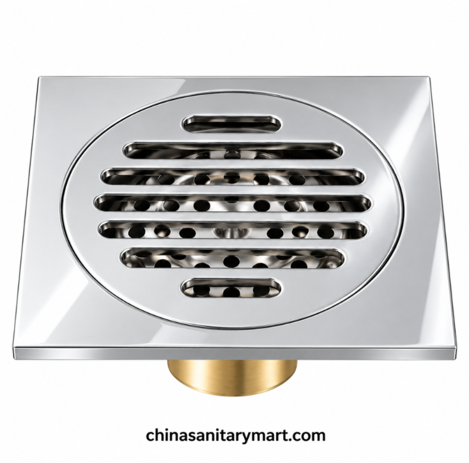 5×5 inch Ft Model B1 CP bathroom floor drain, chrome square floor drain, bathroom drain cover, B1 CP floor drain