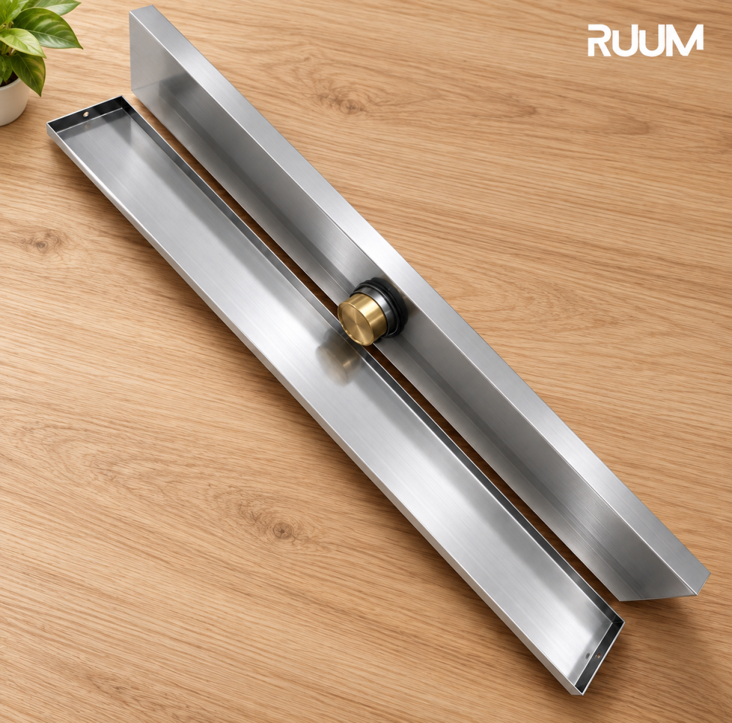 16x3 Inch Floor Drain, SS Tiles Cover Drain, Stainless Steel Floor Drain, Middle Hole Drain, Linear Drain, Tile Insert Drain, Concealed Floor Drain, Shower Drain, Bathroom Drain Cover, Wet Room Drain, Floor Waste Drain, Modern Floor Drain,