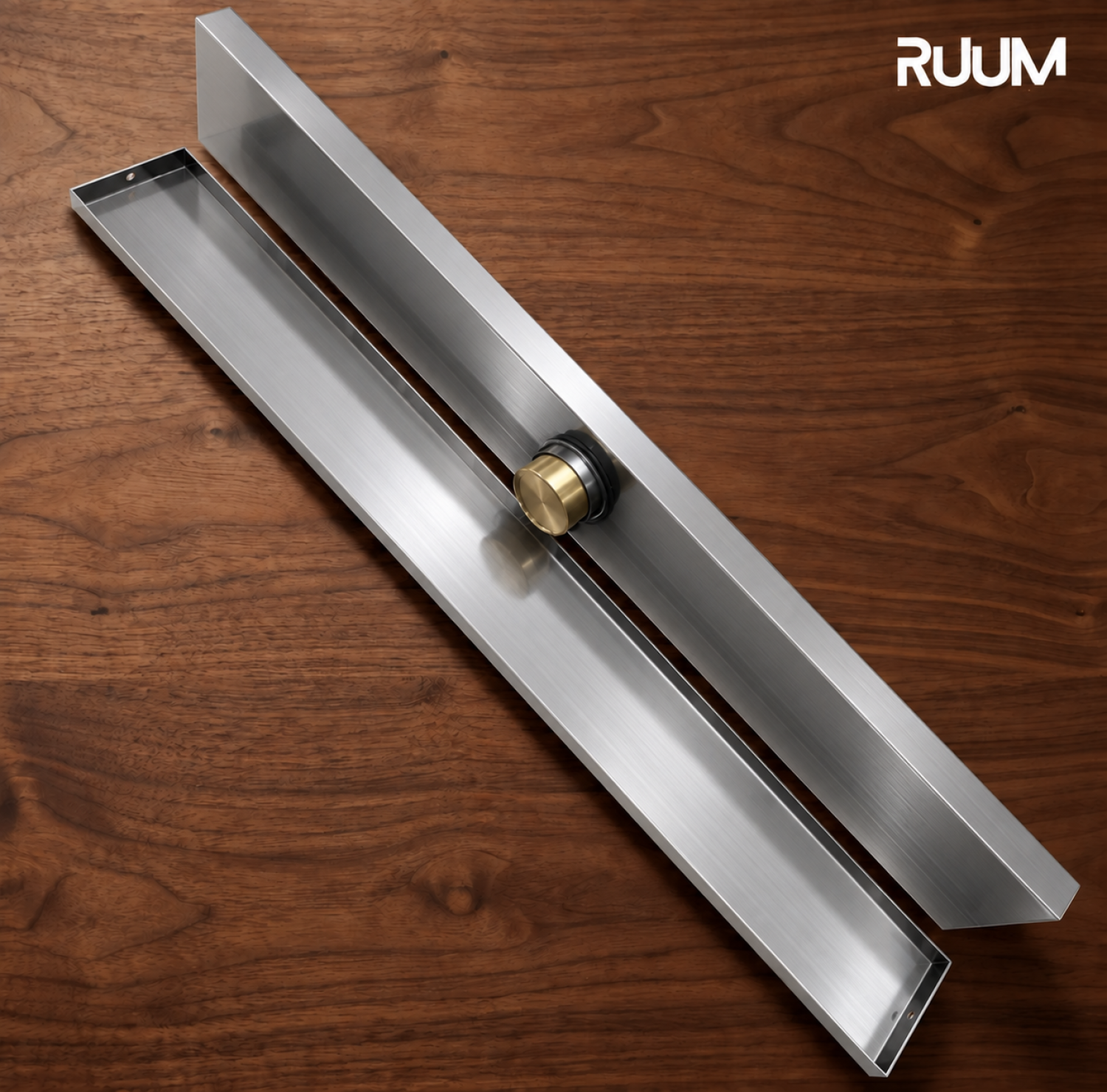 16x3 Inch Floor Drain, SS Tiles Cover Drain, Stainless Steel Floor Drain, Middle Hole Drain, Linear Drain, Tile Insert Drain, Concealed Floor Drain, Shower Drain, Bathroom Drain Cover, Wet Room Drain, Floor Waste Drain, Modern Floor Drain,