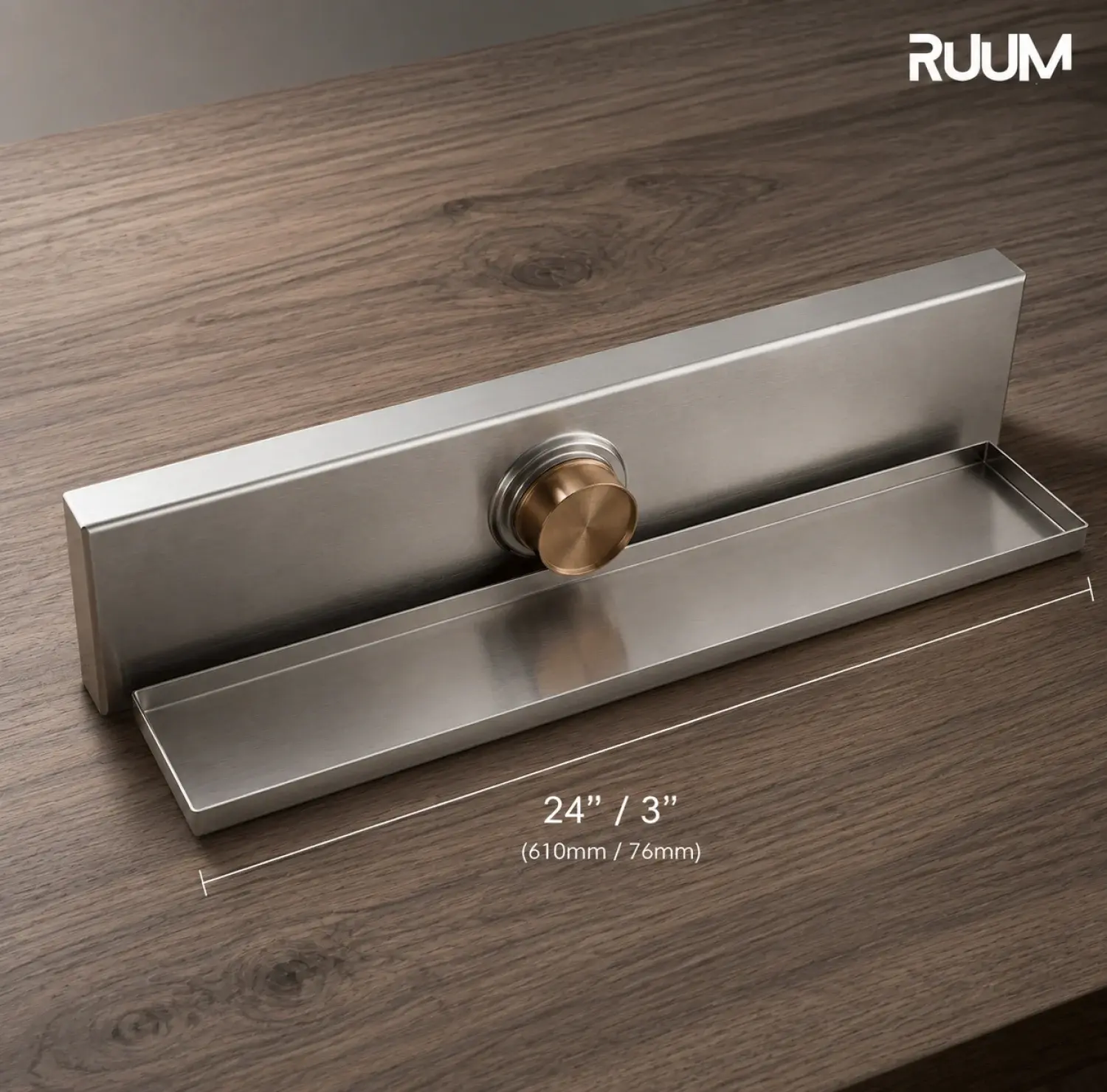 24x3 Inch Floor Drain, SS Tiles Cover Drain, Brass Core Floor Drain, Stainless Steel Linear Drain, Middle Hole Drain, Tile Insert Drain, Concealed Shower Drain, Bathroom Floor Drain, Linear Shower Drain, Wet Room Drain, Luxury Floor Drain