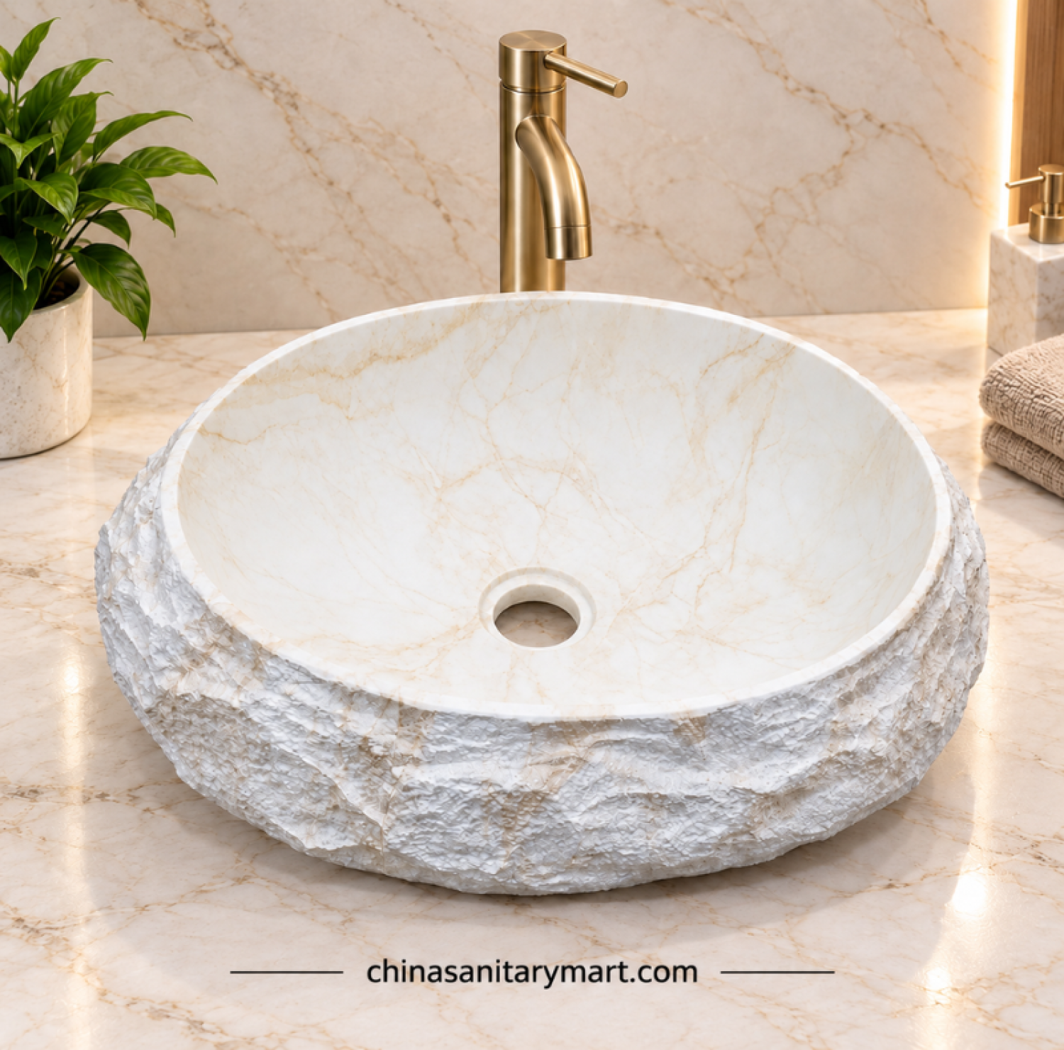 14x18 inch white marble shed stone basin, textured stone countertop basin, white marble oval basin, marble effect wash basin, luxury bathroom basin
