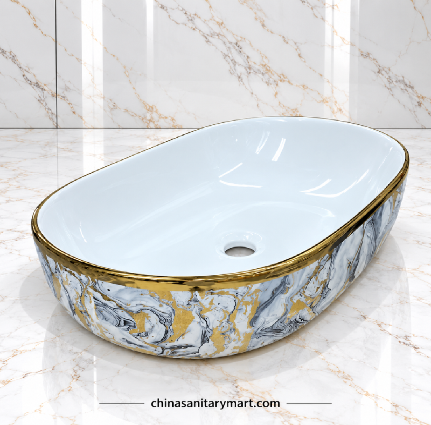 Table Top Basin, Designer Basin, Premium Wash Basin, Luxury Bathroom Accessories, Modern Wash Basin, Counter Basin, Oval Basin, 24x17 Inch Basin