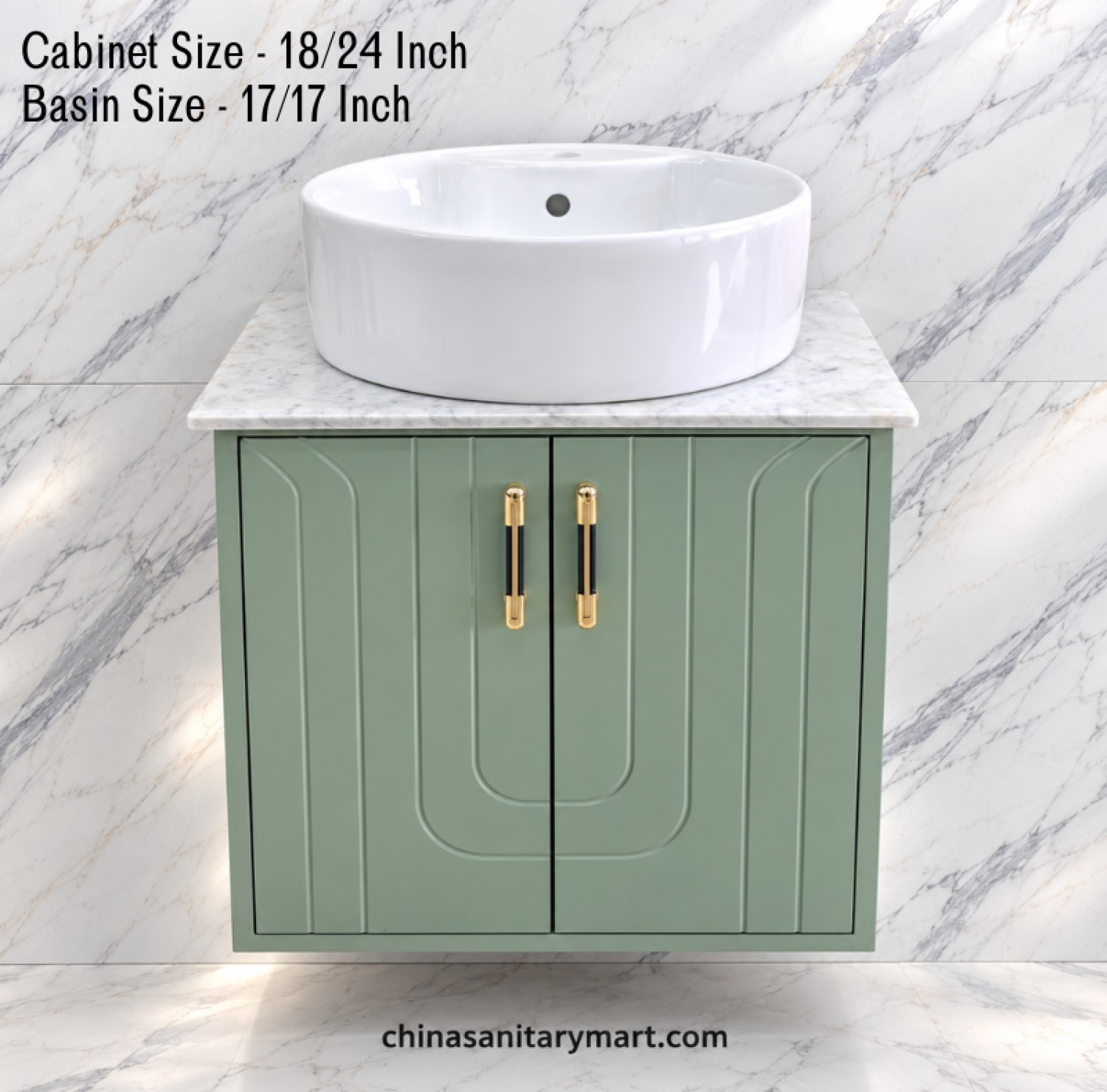 18x24 basin cabinet, 17x17 white Counter basin, PVC waterproof bathroom vanity, Duco paint basin cabinet, marble slab vanity set, customizable basin cabinet