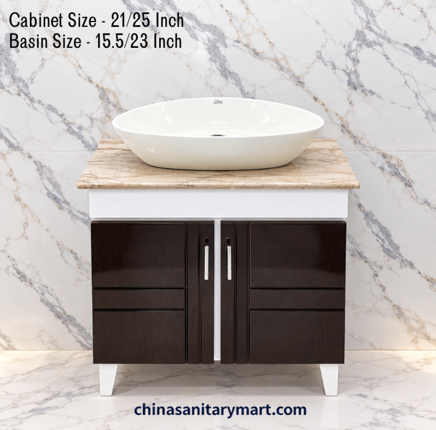 21x25 basin cabinet, 15.5x23 white Counter basin, wooden texture bathroom vanity, multi drawer cabinet, customizable PVC basin cabinet, white oval bathroom basin