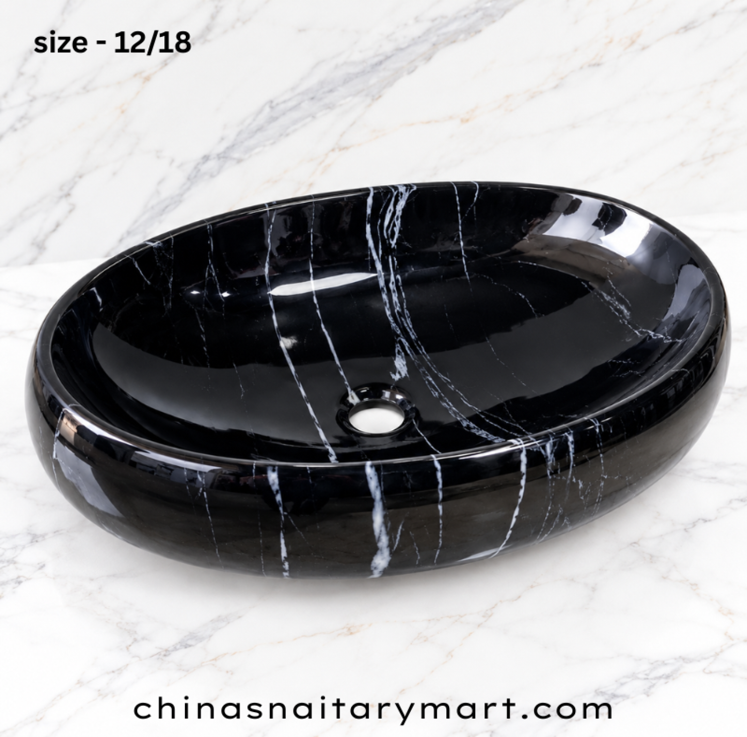12x18 black top basin, black oval wash basin, black marble style basin, oval countertop basin, black bathroom basin, black marble shed top basin, designer black wash basin
