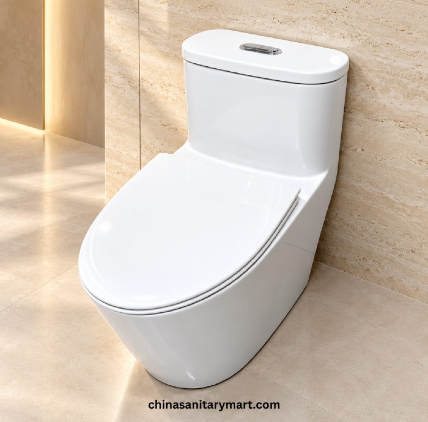 W-211 one piece commode, glossy white toilet, 27x15x26 inch floor mounted commode, modern dual flush toilet, white ceramic bathroom toilet Bangladesh